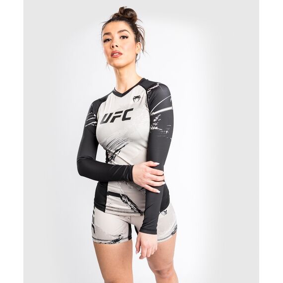 UFC Authentic Fight Week 2.0 Rashguard - Long Sleeves - For Women, Size: M, Colour: Weiss