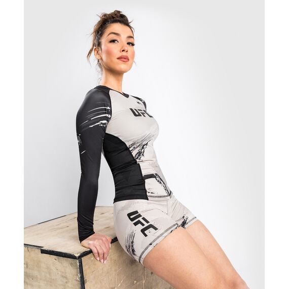 UFC Authentic Fight Week 2.0 Rashguard - Long Sleeves - For Women, Size: M, Colour: Weiss, 6 image