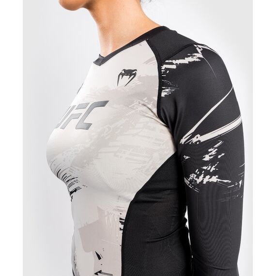 UFC Authentic Fight Week 2.0 Rashguard - Long Sleeves - For Women, Size: M, Colour: Weiss, 8 image