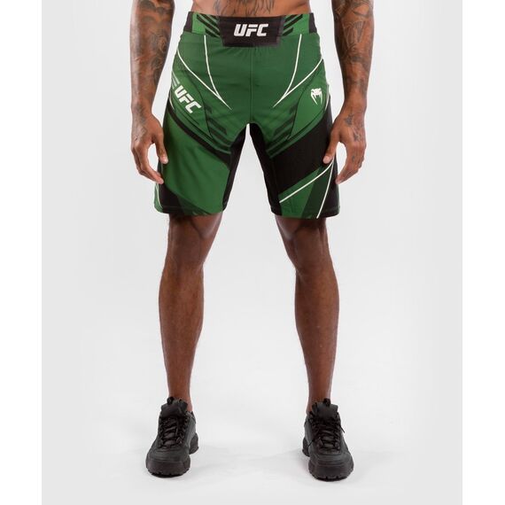 UFC Authentic Fight Night Men's Shorts - Long Fit, Colour: Green, Size: XL