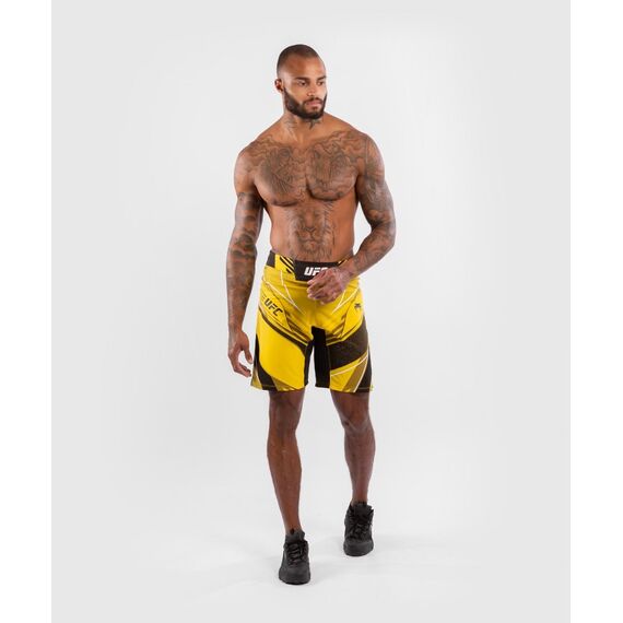 UFC Authentic Fight Night Men's Shorts - Long Fit, Colour: Yellow, Size: L, 2 image