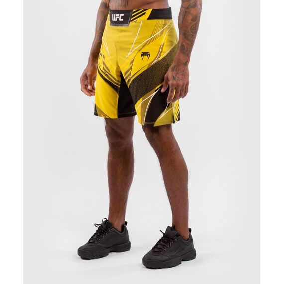 UFC Authentic Fight Night Men's Shorts - Long Fit, Colour: Yellow, Size: L, 5 image