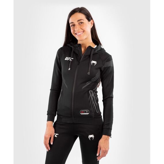 UFC Authentic Fight Night Women's Walkout Hoodie, Colour: Schwarz, Size: M, 9 image