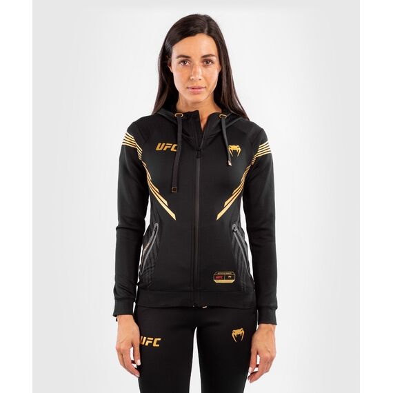 UFC Authentic Fight Night Women's Walkout Hoodie, Colour: Gold, Size: M