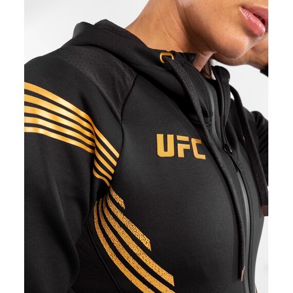 UFC Authentic Fight Night Women's Walkout Hoodie, Colour: Gold, Size: M, 4 image