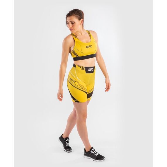 UFC Authentic Fight Night Women's Vale Tudo Shorts - Long Fit, Colour: Yellow, Size: M, 2 image