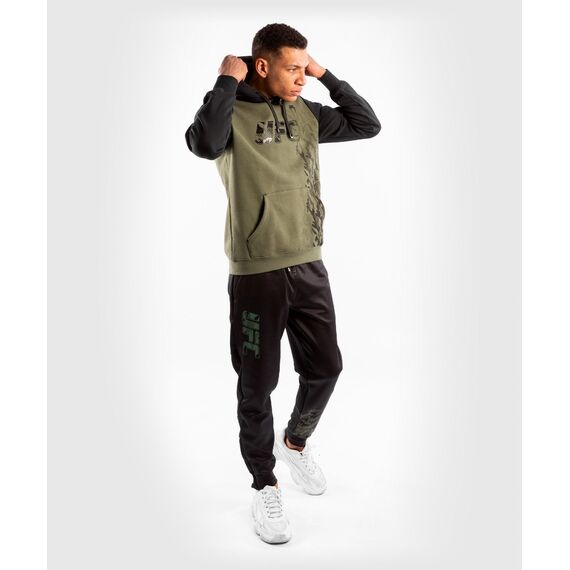 UFC Authentic Fight Week Men's Pullover Hoodie, Colour: Khaki, Size: S, 7 image