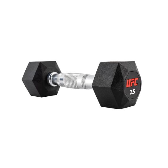 UFC Octagon Dumbbell-2.5kg, Colour: Schwarz, Additional Weight: 2.5 kg