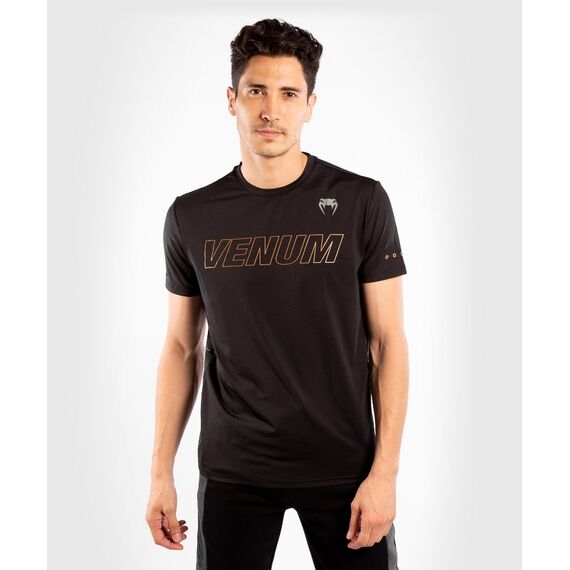 Venum Classic Evo Dry tech T-shirt - Black/Bronze - S, Colour: Schwarz, Size: S