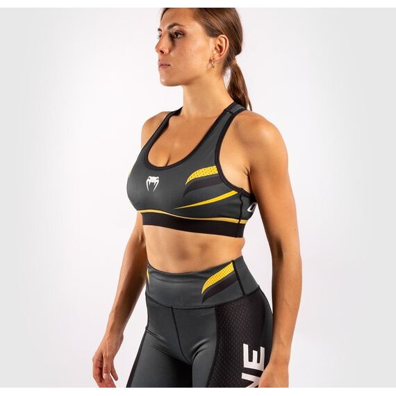Venum ONE FC Impact Sport Bra - Grey/Yellow, Colore: Grigio, Size: M, 3 image