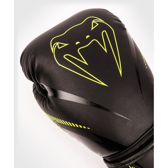 Venum Impact Boxing Gloves - Black/Neo Yellow, Colour: Yellow, OZ: 10oz, 2 image