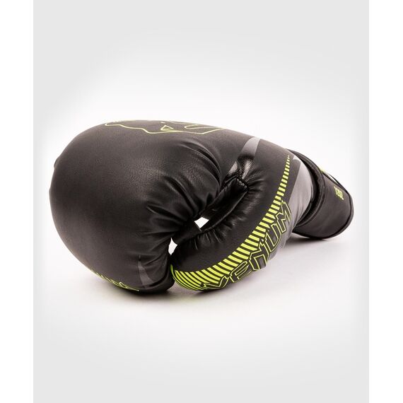 Venum Impact Boxing Gloves - Black/Neo Yellow, Colour: Yellow, OZ: 10oz, 3 image