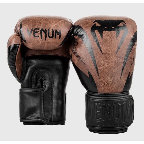 Venum Impact Boxing Gloves - Black/Brown, Colour: Braun, OZ: 10oz