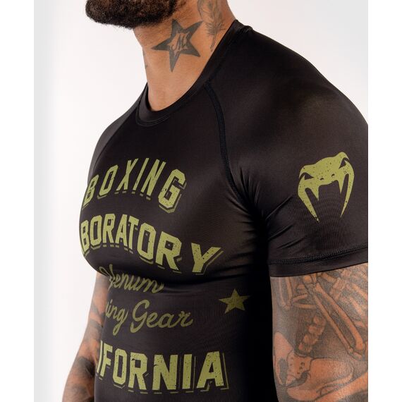 Venum Boxing Lab Rashguard hort sleeves - Black/Green, Colore: Nero, Size: L, 3 image