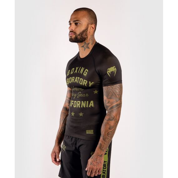 Venum Boxing Lab Rashguard hort sleeves - Black/Green, Colore: Nero, Size: L, 6 image