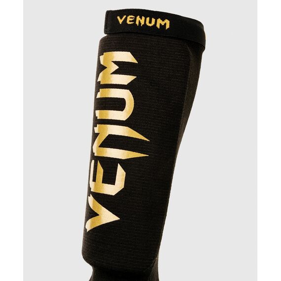 Venum Kontact Shin Guards - Black/Gold, Colour: Gold, Size: XL, 2 image