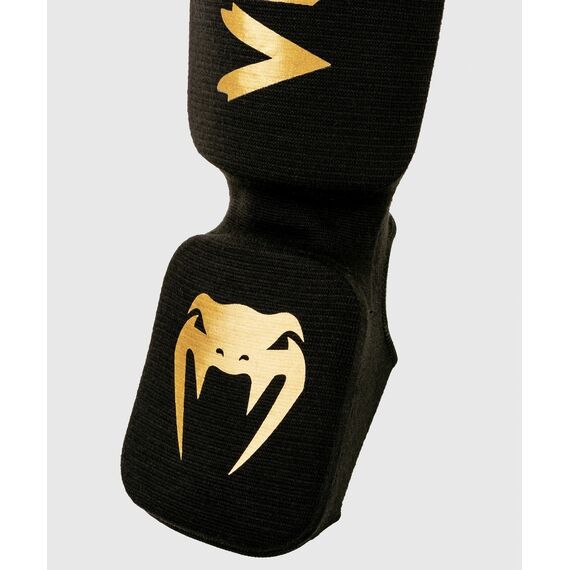 Venum Kontact Shin Guards - Black/Gold, Colour: Gold, Size: XL, 4 image