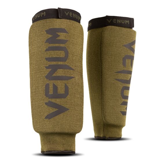 Protège-tibias sans pied Venum Kontact, Couleur: Kaki, Taille ne pas utiliser: XL