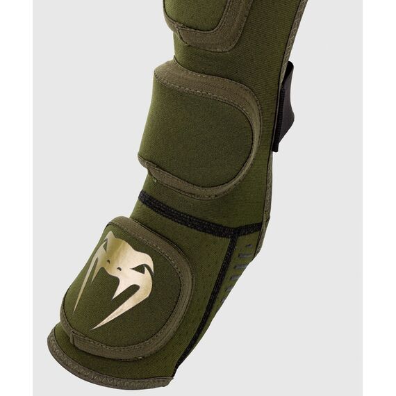 Venum Kontact Evo Shin Guards - Khaki/Gold, Colour: Khaki, Size: M-L, 2 image