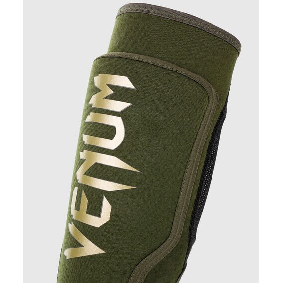 Venum Kontact Evo Shin Guards - Khaki/Gold, Colour: Khaki, Size: M-L, 6 image