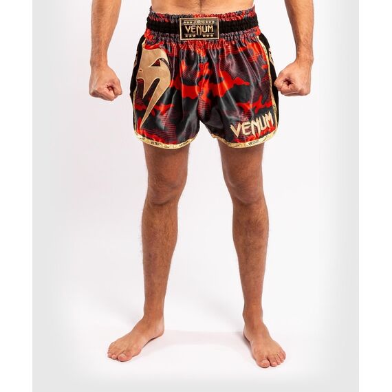 Short de Muay Thai Venum Giant, Couleur: Rouge, Taille ne pas utiliser: M