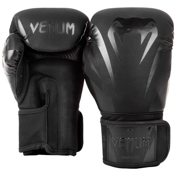 Venum Impact Boxing Gloves - Black/Black, Colour: Schwarz, OZ: 10oz, 2 image
