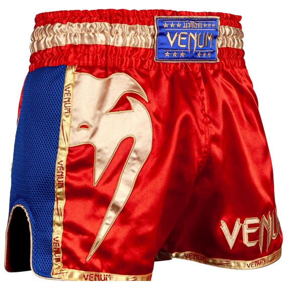 Venum Giant Muay Thai Shorts - Red/Gold, Colour: Rot, Size: L