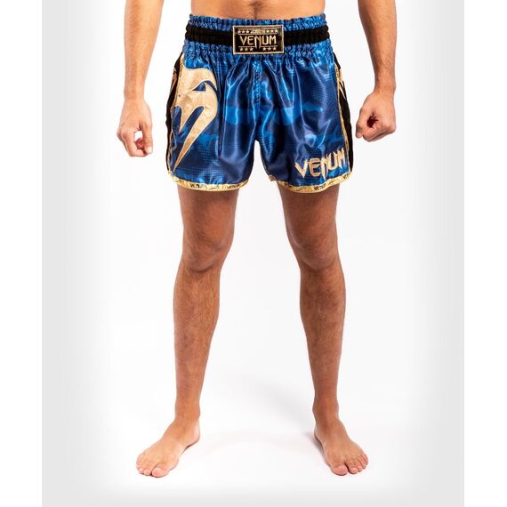 Short de Muay Thai Venum Giant, Couleur: Bleu, Taille ne pas utiliser: L