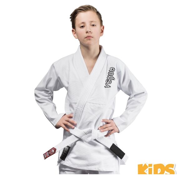 Venum Contender Kids BJJ Gi (Free white belt included) - White, Colour: Weiss, Size (Kimono): C2 137-147 cm