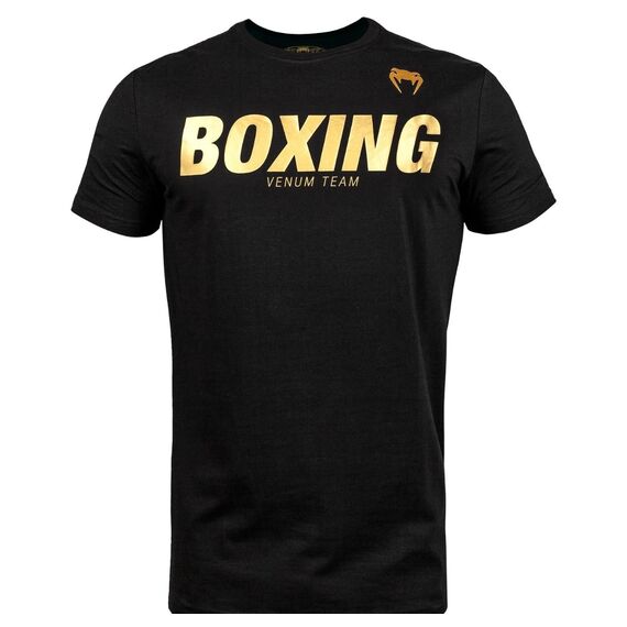 Venum Boxing VT T-shirt - Black/Gold, Colour: Schwarz, Size: S