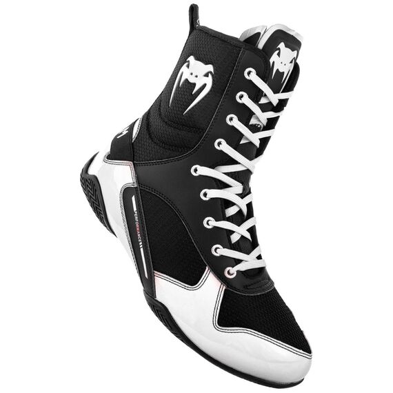 Venum Elite Boxing Shoes - Black/White, Colore: Nero, Taglia (Scarpe): 42