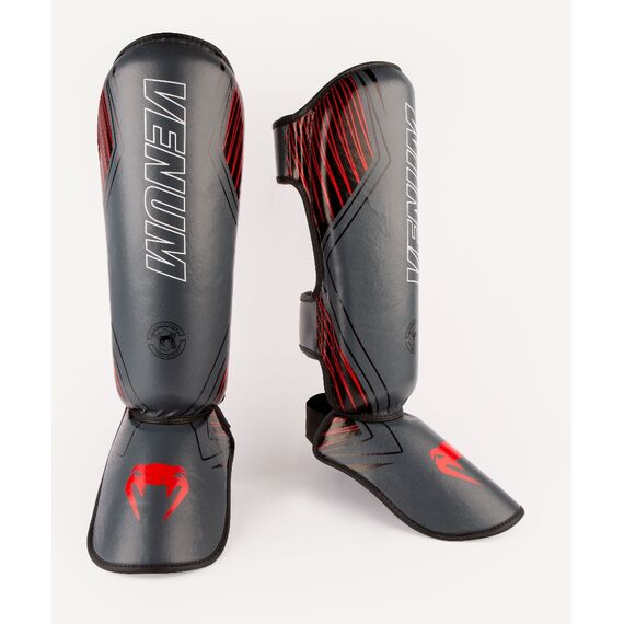 Venum Contender 2.0 Shin Guards, Colour: Rot, Size: L