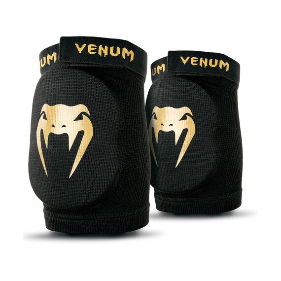 Venum Kontact Elbow Protector - Black/Gold, Colour: Schwarz, Size: M