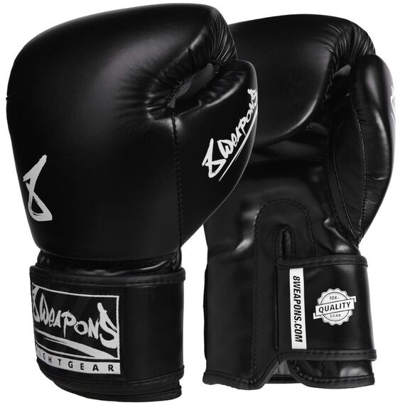 Boxing Gloves - Pure black 16 Oz, Colour: Schwarz, OZ: 16oz