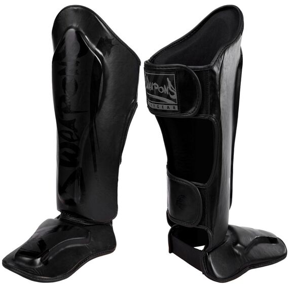 Shin Guards - Unlimited black-matt S, Size: S, Colour: Schwarz