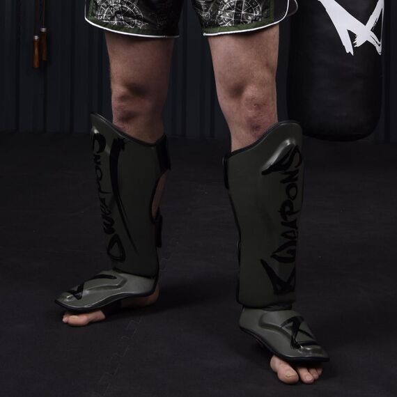 Shin Guards - Unlimited olive S, Size: S, Colour: Khaki, 3 image