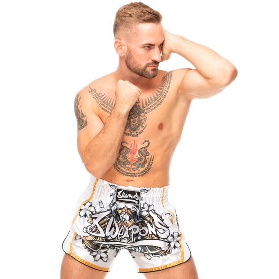 Shorts de Muay Thaï - Super Mesh - Samurai, Couleur: Dore, Taille ne pas utiliser: M, 4 image
