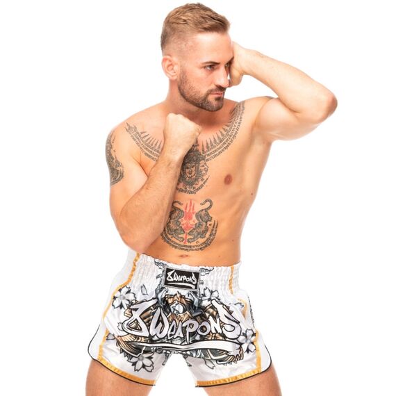 Shorts de Muay Thaï - Super Mesh - Samurai, Couleur: Or, Taille ne pas utiliser: XL, 4 image