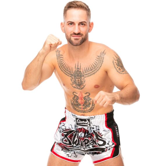 Shorts de Muay Thaï - Super Mesh - Samurai, Couleur: Rouge, Taille ne pas utiliser: M, 3 image