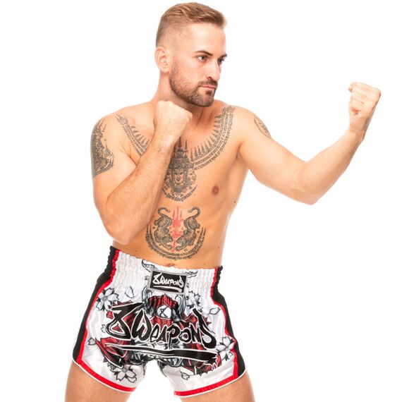 Shorts de Muay Thaï - Super Mesh - Samurai, Couleur: Rouge, Taille ne pas utiliser: M, 4 image