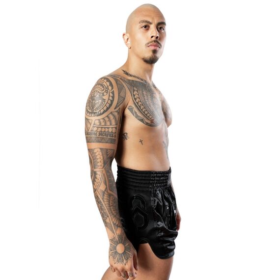 8 Weapons Muay Thai Shorts Super Mesh, Colour: Schwarz, Size: L, 5 image