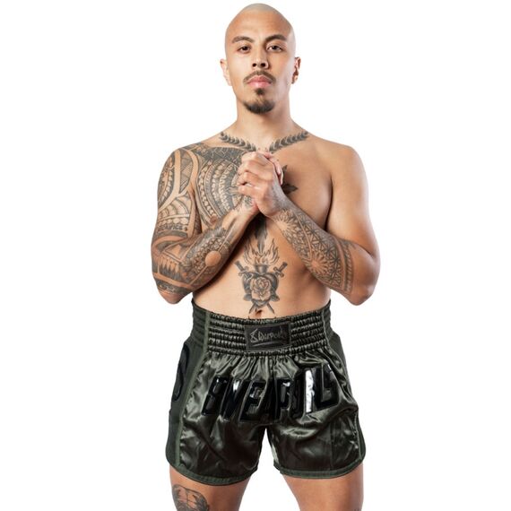 Muay Thai Shorts s Super Mesh, Farbe: Khaki, Grösse : L, 5 image