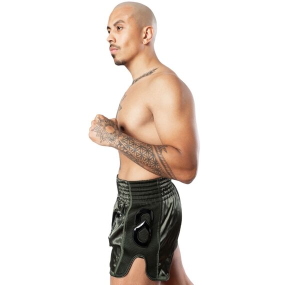 8 Weapons Muay Thai Shorts Super Mesh, Colour: Khaki, Size: S, 7 image