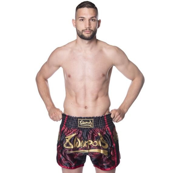 8 Weapons Muay Thai Shorts Super Mesh, Colour: Rot, Size: XXL, 3 image