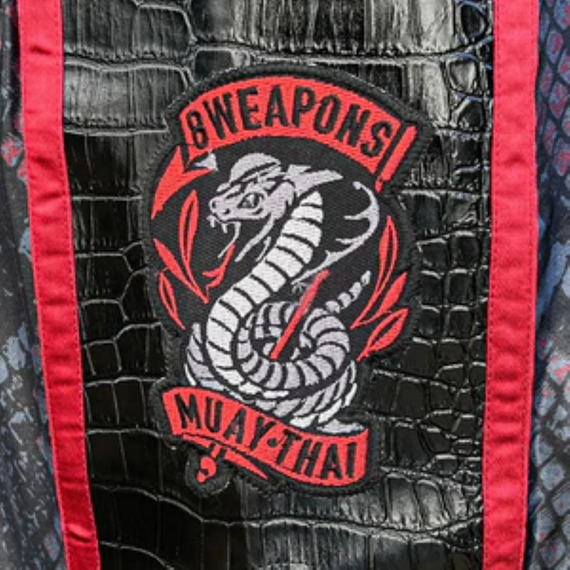 8 WEAPONS Muay Thai Shorts, Snake, red, M, Size: M, Colour: Rot, 3 image