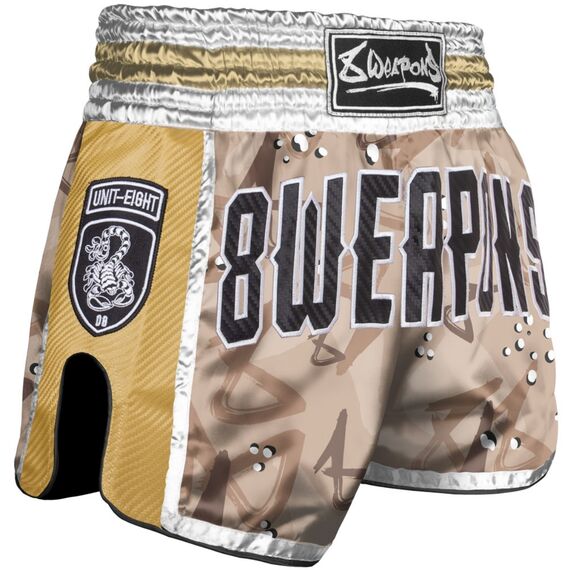 8 Weapons Muay Thai Shorts Carbon - Sandstorm, Size: L, Colour: Camouflage, Size: L