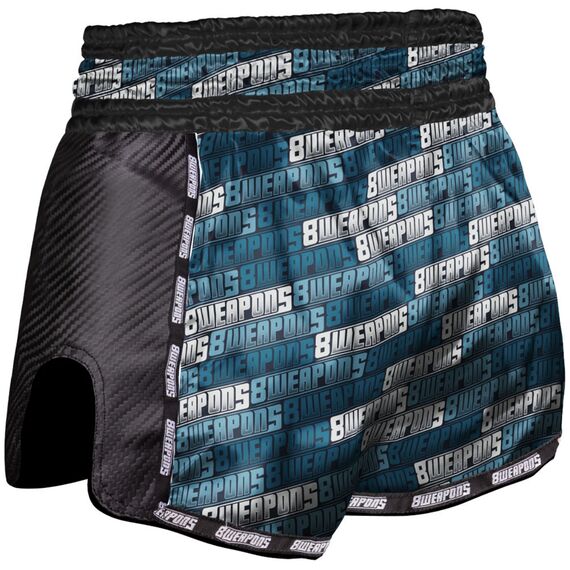 8 Weapons Muay Thai Shorts Carbon - Matchmaker, Colour: Blue, Size: M, 2 image