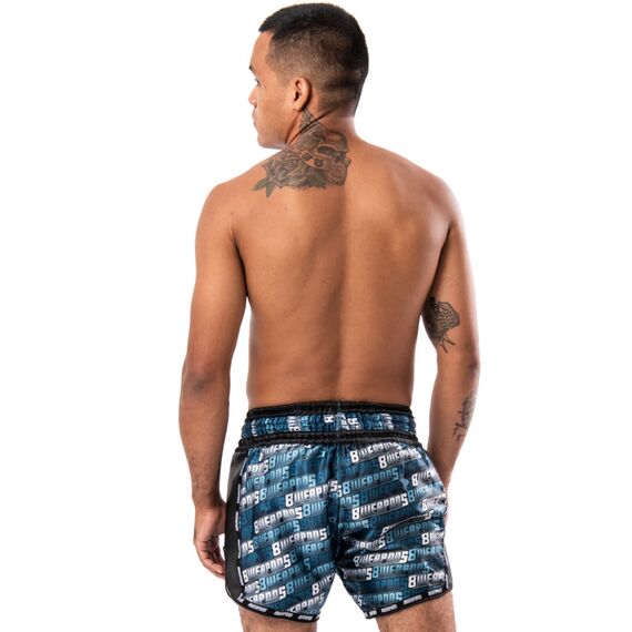 8 Weapons Muay Thai Shorts Carbon - Matchmaker, Colour: Blue, Size: M, 5 image