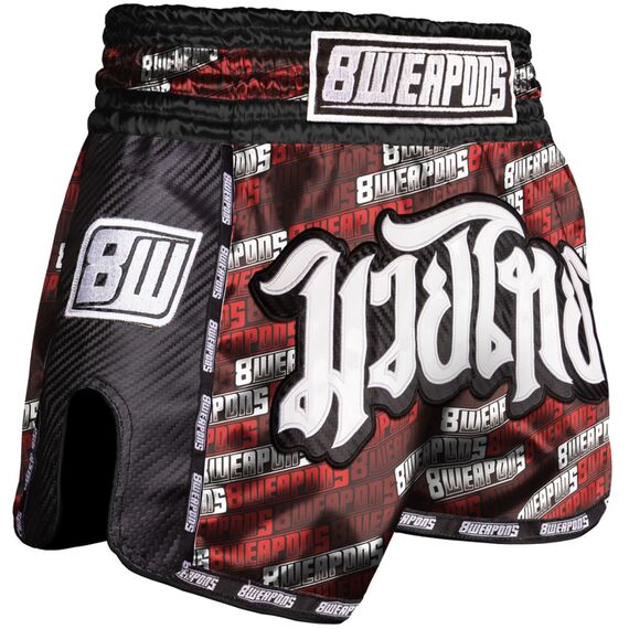 Muay Thai Shorts s Carbon - Matchmaker, Farbe: Rot, Grösse : M