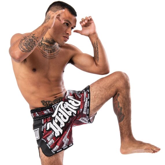 Muay Thai Shorts s Carbon - Matchmaker, Farbe: Rot, Grösse : M, 4 image